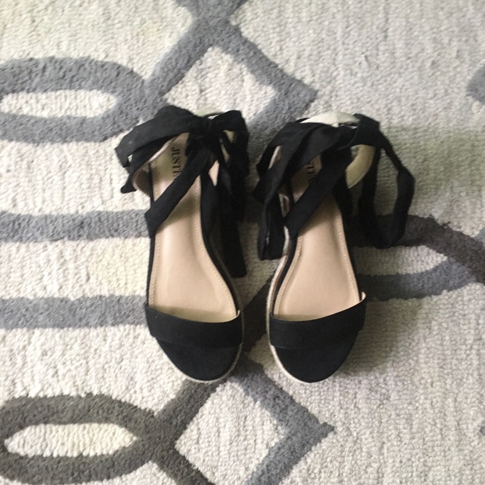 Just Fab Lace Up Sandals NWOT